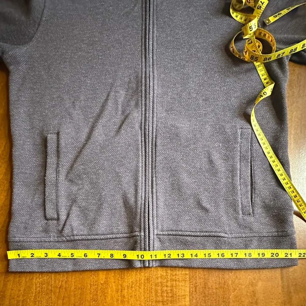 Tasso Elba•full-zip sweater•men’s large•cotton blend•pockets•relaxed fit•brown - Picture 12 of 15